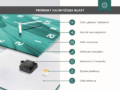 Vierkante glazen klok Standbeeld