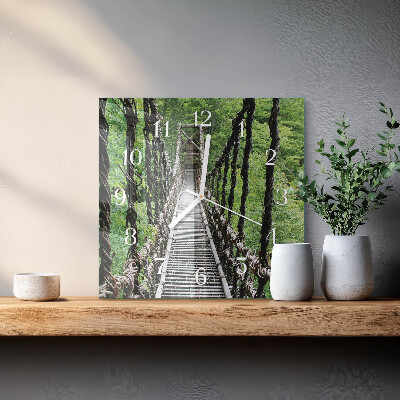 Vierkante glazen klok Hangbrug