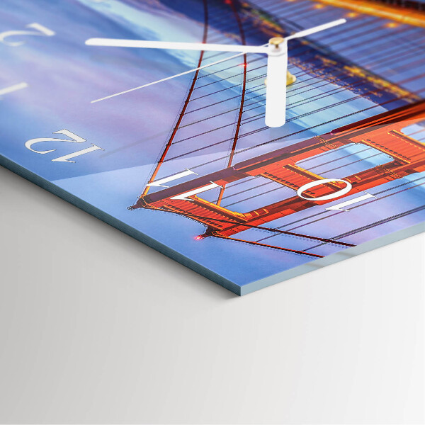 Vierkante glazen klok Gouden Poort