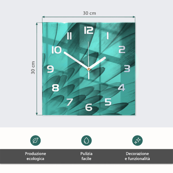 Vierkante glazen klok Bosbrug