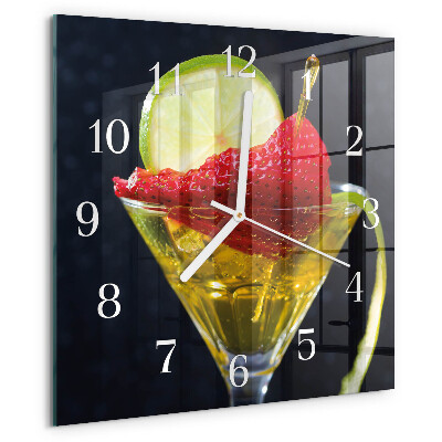 Vierkante glazen klok Cocktail