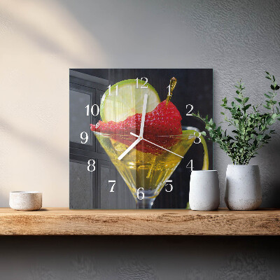 Vierkante glazen klok Cocktail