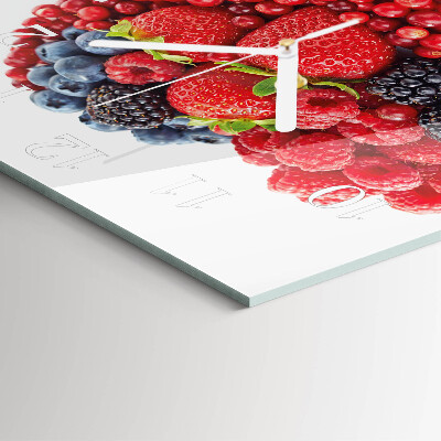Vierkante glazen klok Fruit