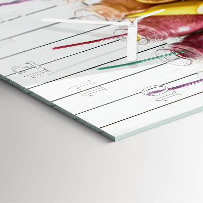 Vierkante glazen klok Smoothie