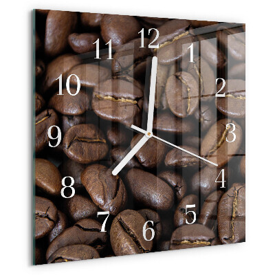 Vierkante glazen klok Koffie