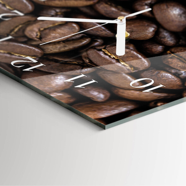 Vierkante glazen klok Koffie