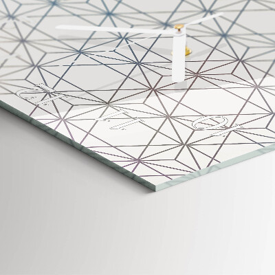 Vierkante glazen klok Geometrisch patroon