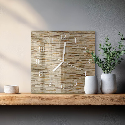 Vierkante glazen klok Decoratieve steen