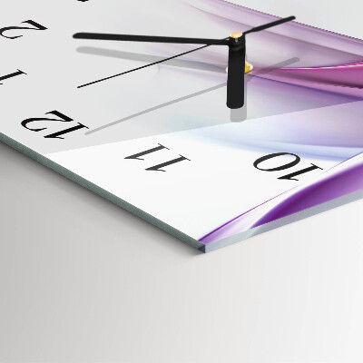 Vierkante glazen wandklok Abstractie