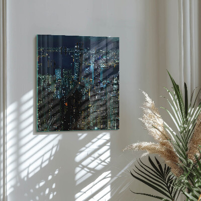 Vierkante glazen wandklok Horizon