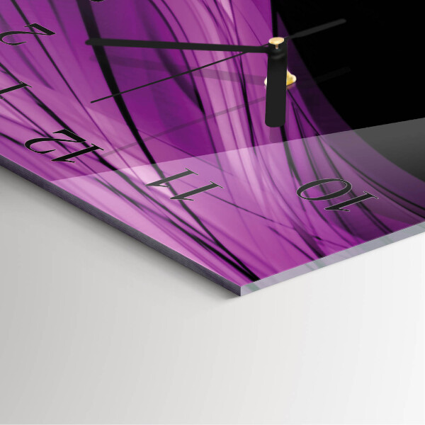 Vierkante glazen wandklok Abstractie