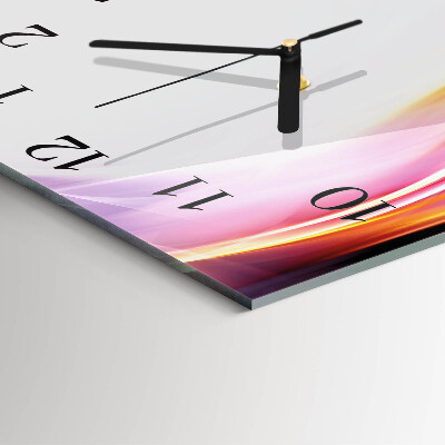 Vierkante glazen wandklok Abstractie