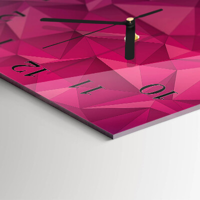 Vierkante glazen wandklok Abstractie