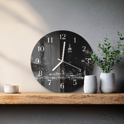 Ronde glazen klok Horizon