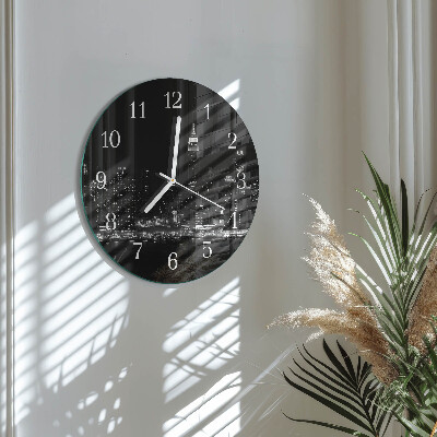 Ronde glazen klok Horizon