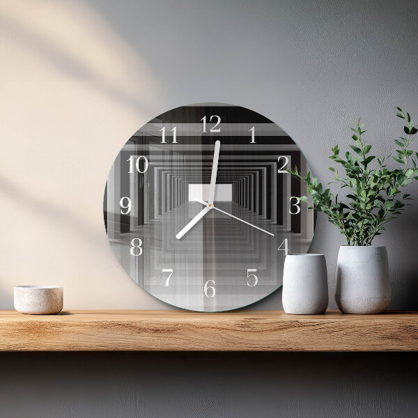 Ronde glazen klok 3D-tunnel