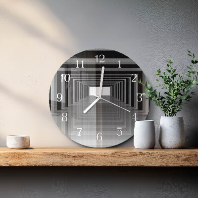 Ronde glazen klok 3D-tunnel