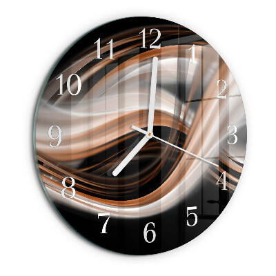 Ronde glazen klok Abstracte kunst