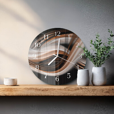 Ronde glazen klok Abstracte kunst