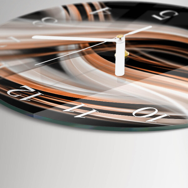 Ronde glazen klok Abstracte kunst