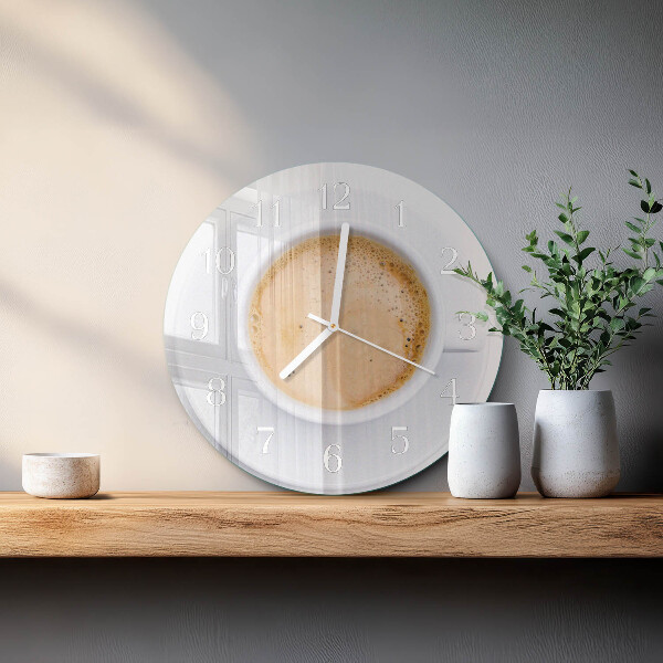 Ronde glazen klok Kopje koffie