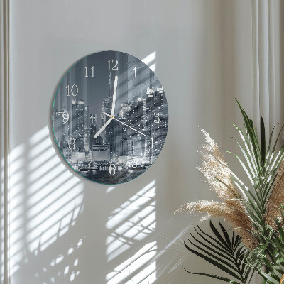 Ronde glazen klok Horizon