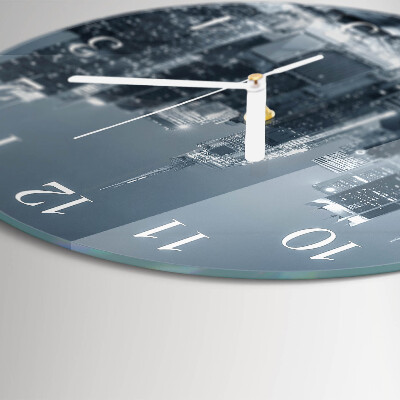 Ronde glazen klok Horizon