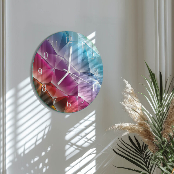 Ronde glazen klok 3D-patroon