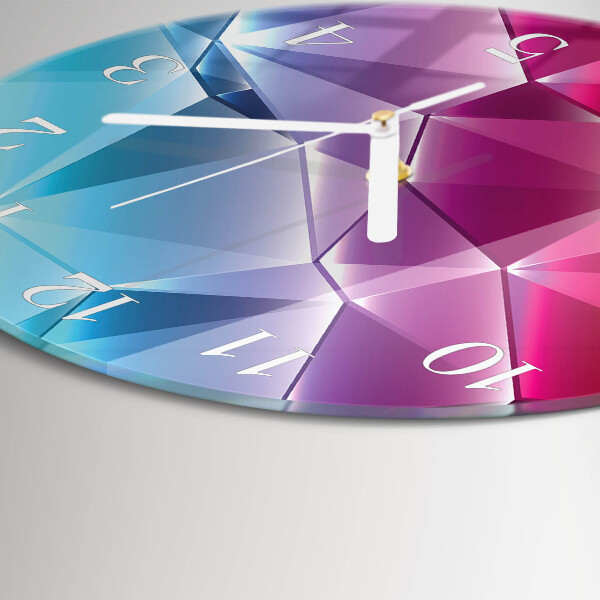 Ronde glazen klok 3D-patroon