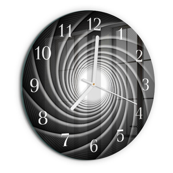 Ronde glazen klok Vortex