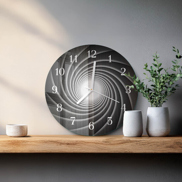 Ronde glazen klok Vortex