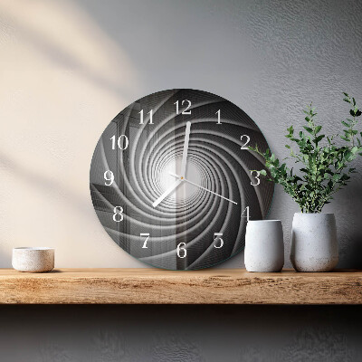 Ronde glazen klok Vortex