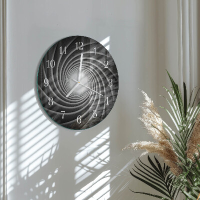 Ronde glazen klok Vortex