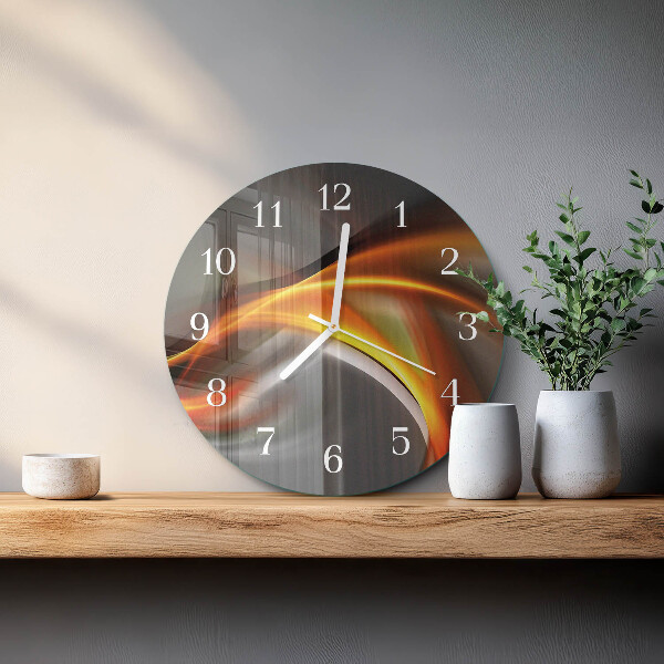 Ronde glazen klok Abstractie