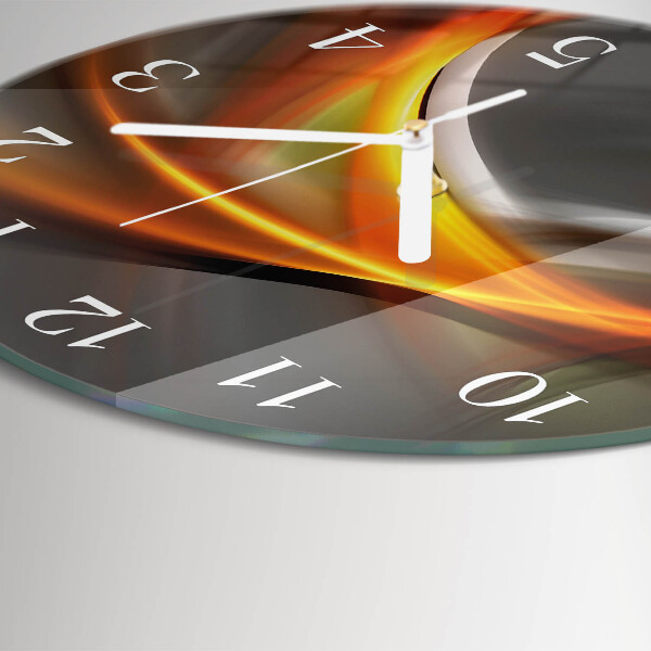 Ronde glazen klok Abstractie