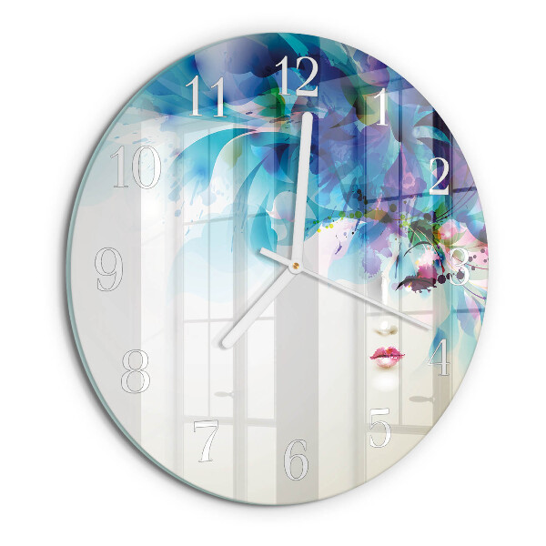 Ronde glazen klok Abstractie
