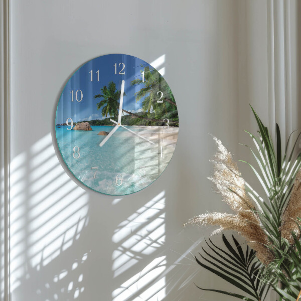 Ronde glazen klok Strand