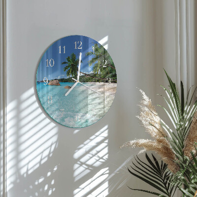 Ronde glazen klok Strand