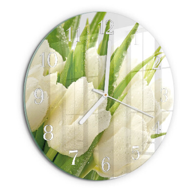 Ronde glazen klok Tulpen