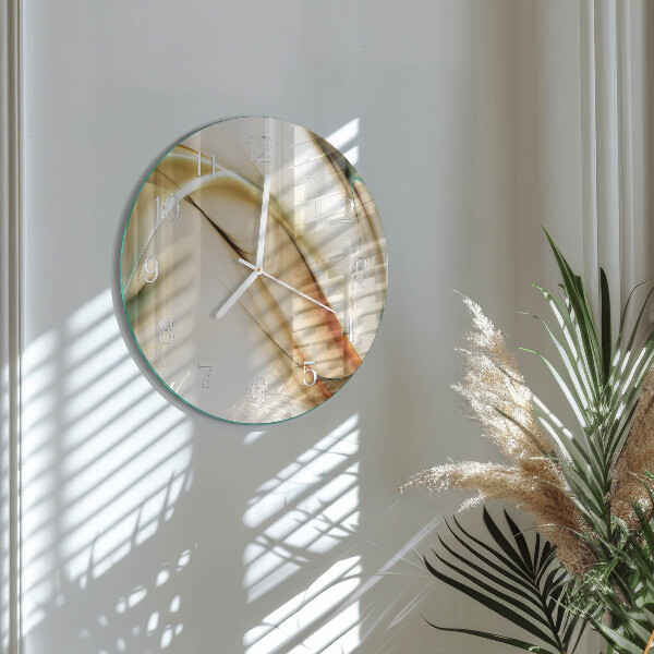Ronde glazen klok Abstractie