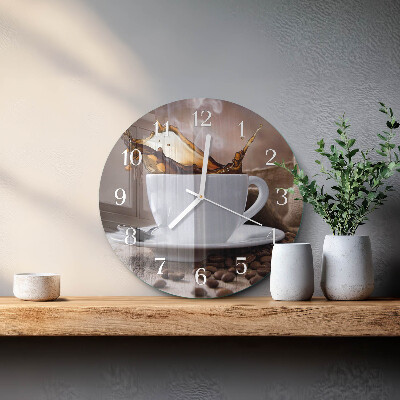 Ronde glazen klok Koffie