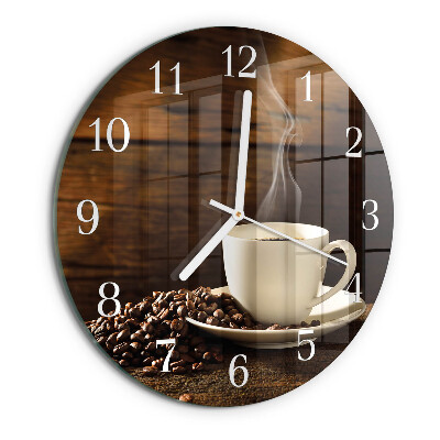Ronde glazen klok Koffie