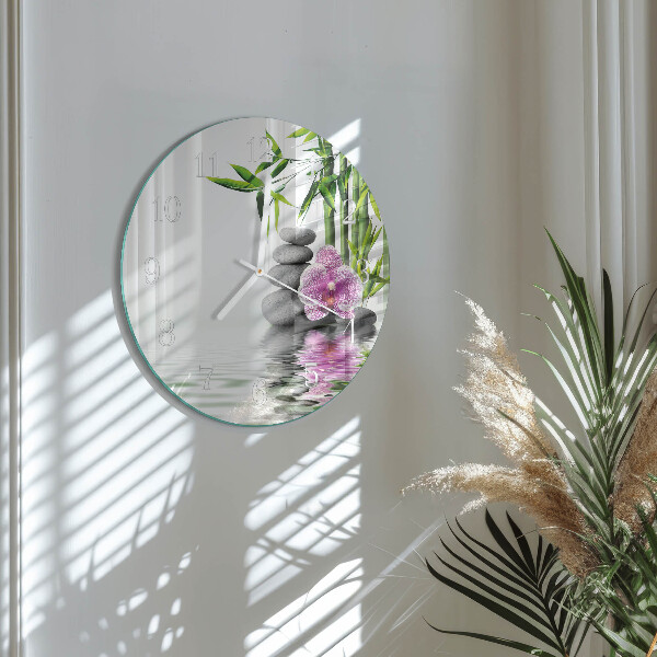 Ronde glazen klok Bloemenboom
