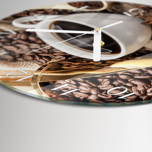 Ronde glazen klok Koffie