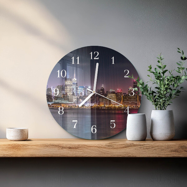 Ronde glazen klok Horizon