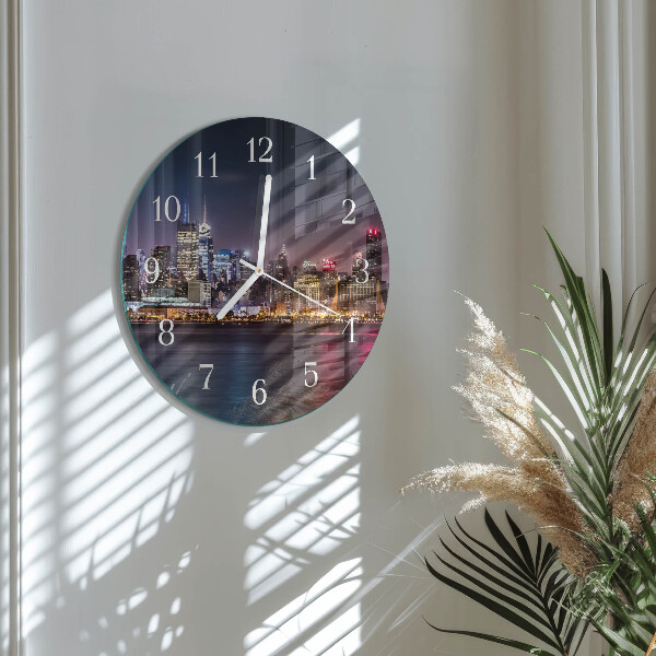 Ronde glazen klok Horizon