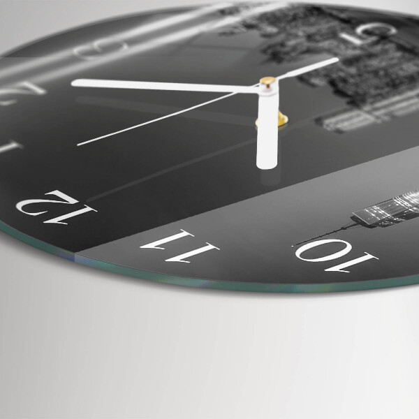 Ronde glazen klok Horizon