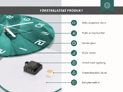 Ronde glazen klok Orchidee