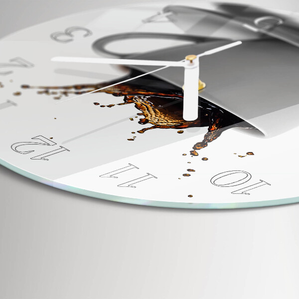 Ronde glazen klok Koffie