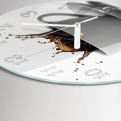 Ronde glazen klok Koffie